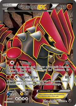 Groudon-EX z edície Dark Explorers, karta č.106