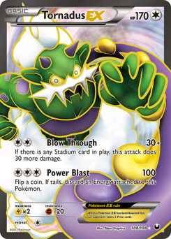 Tornadus-EX z edície Dark Explorers, karta č.108