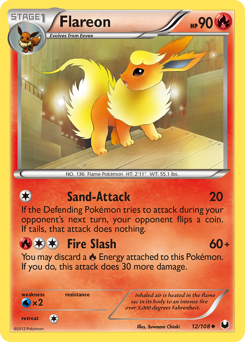 Flareon z edície Dark Explorers, karta č.12