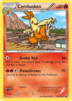Combusken z edície Dark Explorers, karta č.16