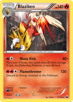 Blaziken z edície Dark Explorers, karta č.17