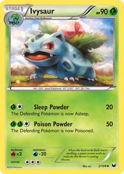 Ivysaur z edície Dark Explorers, karta č.2