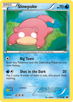 Slowpoke z edície Dark Explorers, karta č.23