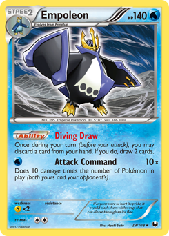 Empoleon z edície Dark Explorers, karta č.29