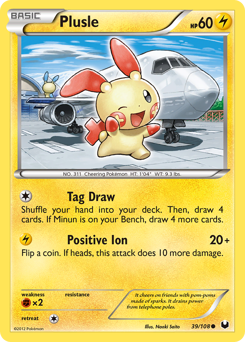 Plusle z edície Dark Explorers, karta č.39