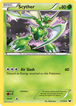 Scyther z edície Dark Explorers, karta č.4