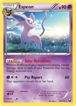 Espeon z edície Dark Explorers, karta č.48
