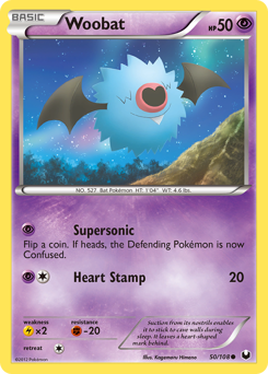 Woobat z edície Dark Explorers, karta č.50