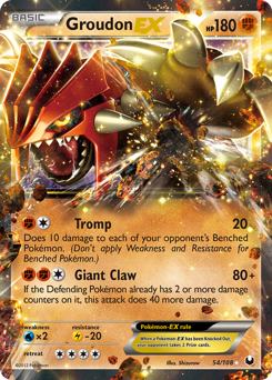 Groudon-EX z edície Dark Explorers, karta č.54