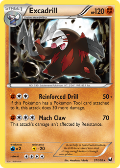 Excadrill z edície Dark Explorers, karta č.57