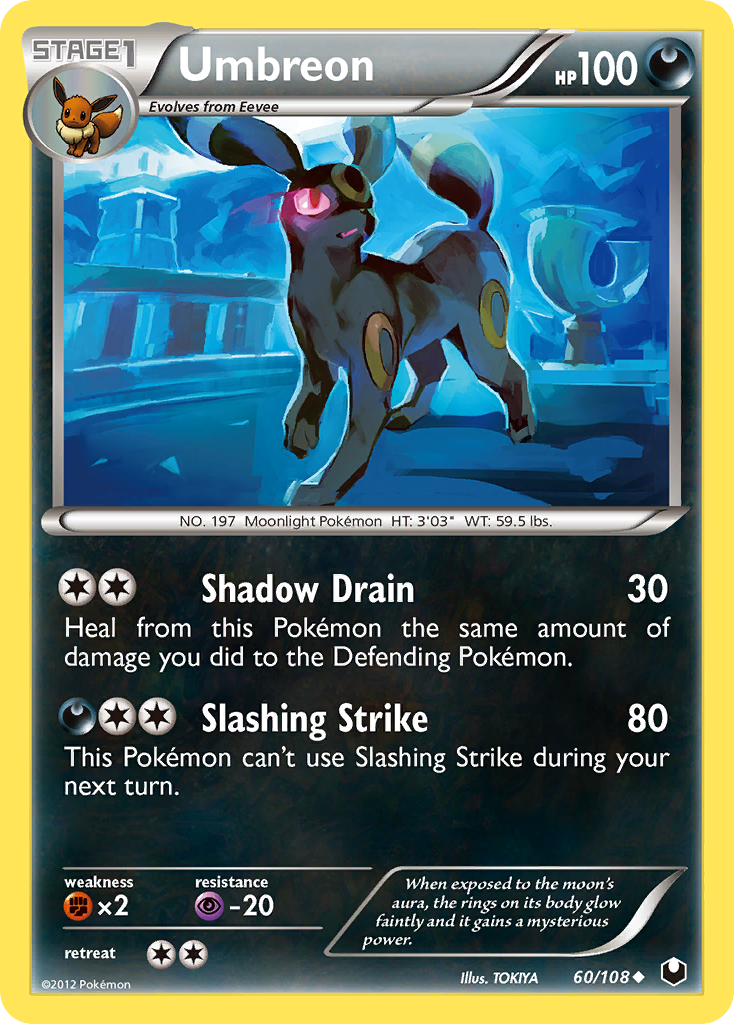 Umbreon z edície Dark Explorers, karta č.60