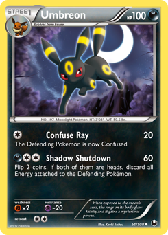 Umbreon z edície Dark Explorers, karta č.61