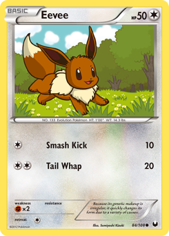 Eevee z edície Dark Explorers, karta č.84
