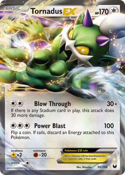 Tornadus-EX z edície Dark Explorers, karta č.90