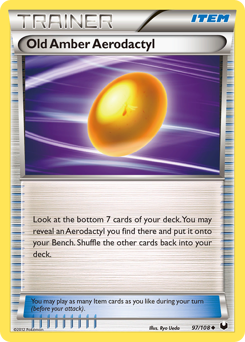Old Amber Aerodactyl z edície Dark Explorers, karta č.97