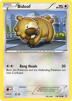 Bidoof z edície Dragons Exalted, karta č.106