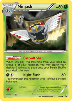 Ninjask z edície Dragons Exalted, karta č.11