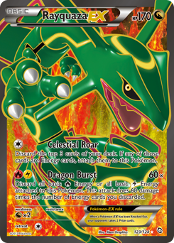 Rayquaza-EX z edície Dragons Exalted, karta č.123