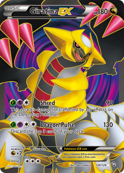 Giratina-EX z edície Dragons Exalted, karta č.124