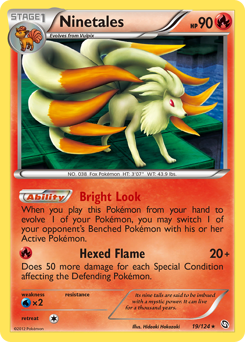 Ninetales z edície Dragons Exalted, karta č.19