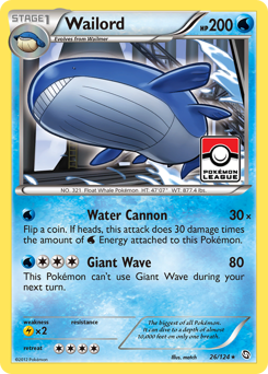 Wailord z edície Dragons Exalted, karta č.26