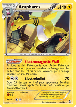 Ampharos z edície Dragons Exalted, karta č.40