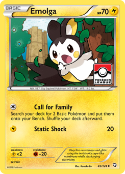 Emolga z edície Dragons Exalted, karta č.45