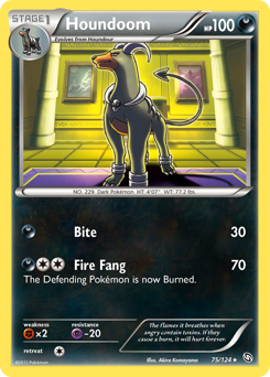 Houndoom z edície Dragons Exalted, karta č.75