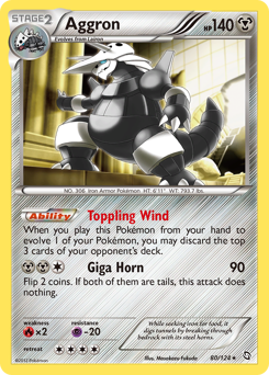 Aggron z edície Dragons Exalted, karta č.80