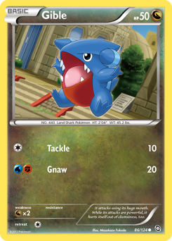 Gible z edície Dragons Exalted, karta č.86