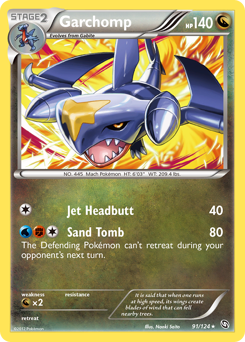 Garchomp z edície Dragons Exalted, karta č.91