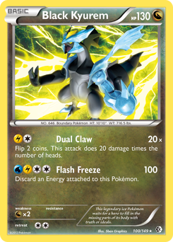 Black Kyurem z edície Boundaries Crossed, karta č.100