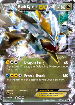 Black Kyurem-EX z edície Boundaries Crossed, karta č.101