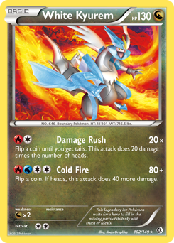 White Kyurem z edície Boundaries Crossed, karta č.102