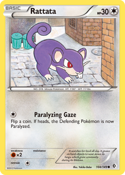 Rattata z edície Boundaries Crossed, karta č.104