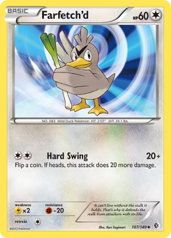 Farfetch'd z edície Boundaries Crossed, karta č.107