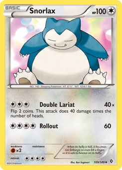 Snorlax z edície Boundaries Crossed, karta č.109