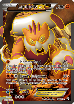 Landorus-EX z edície Boundaries Crossed, karta č.144