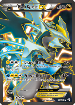 Black Kyurem-EX z edície Boundaries Crossed, karta č.145
