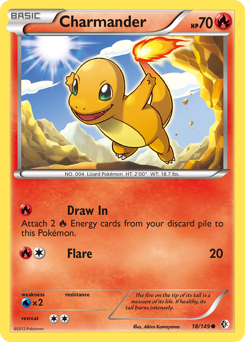 Charmander z edície Boundaries Crossed, karta č.18