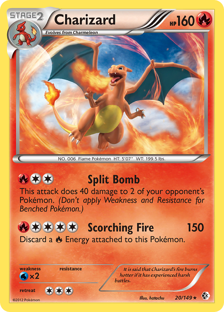 Charizard z edície Boundaries Crossed, karta č.20
