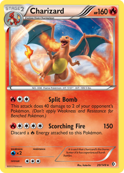 Charizard z edície Boundaries Crossed, karta č.20
