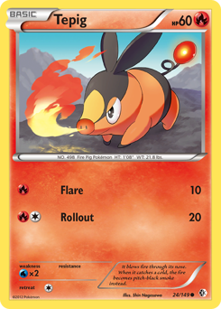 Tepig z edície Boundaries Crossed, karta č.24