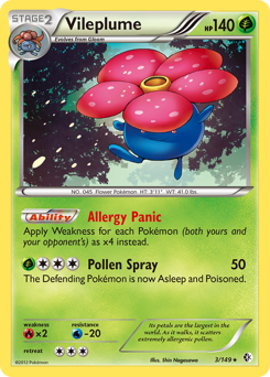 Vileplume z edície Boundaries Crossed, karta č.3