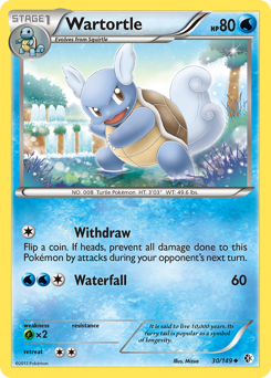 Wartortle z edície Boundaries Crossed, karta č.30