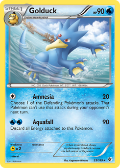 Golduck z edície Boundaries Crossed, karta č.35
