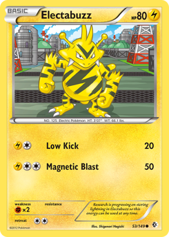 Electabuzz z edície Boundaries Crossed, karta č.53