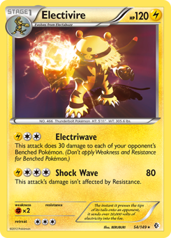 Electivire z edície Boundaries Crossed, karta č.54