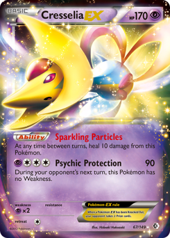 Cresselia-EX z edície Boundaries Crossed, karta č.67