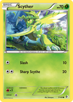 Scyther z edície Boundaries Crossed, karta č.7